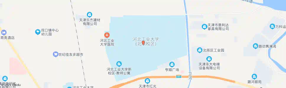 天津河北工业大学北辰校区教师楼_公交站地图_天津公交_妙搜公交查询2025