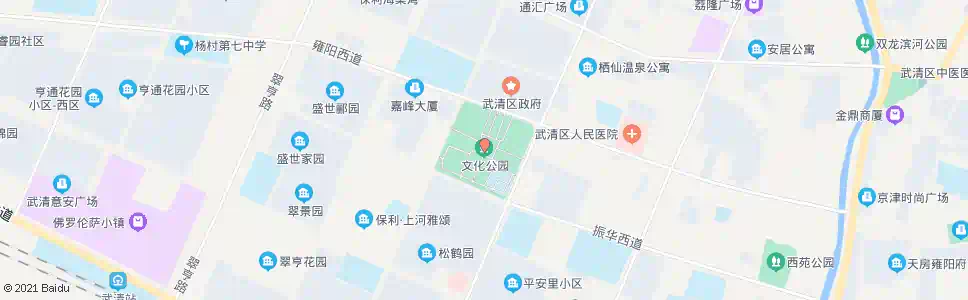 天津武清文化公园_公交站地图_天津公交_妙搜公交查询2025