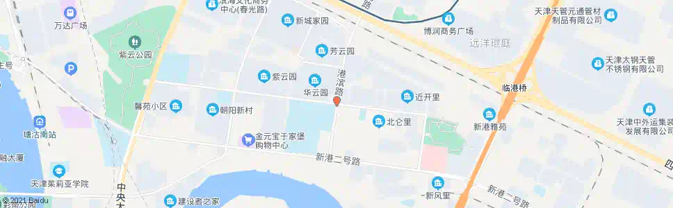 天津港滨路_公交站地图_天津公交_妙搜公交查询2025