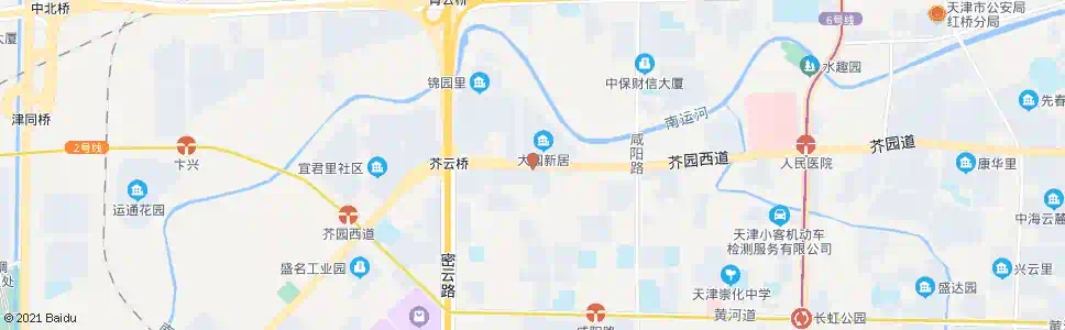 天津芥园里_公交站地图_天津公交_妙搜公交查询2025