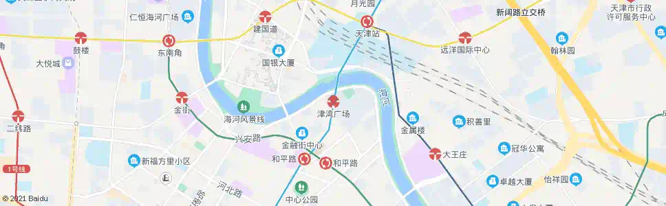 天津津湾广场站_公交站地图_天津公交_妙搜公交查询2025