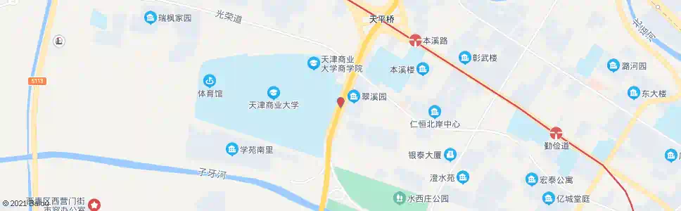 天津天平路商业大学_公交站地图_天津公交_妙搜公交查询2025