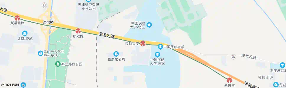 天津民航大学_公交站地图_天津公交_妙搜公交查询2025