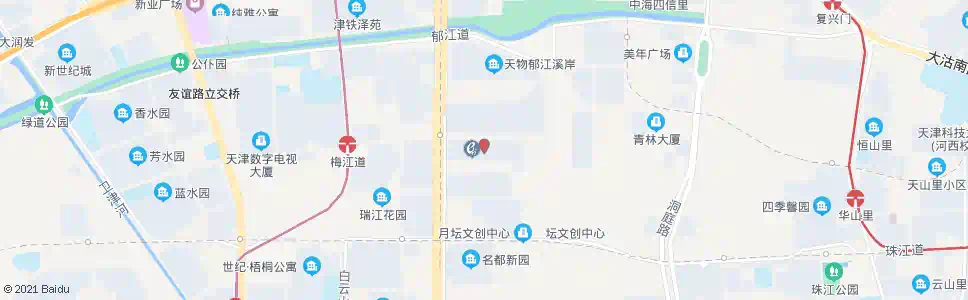 天津珠江装饰城_公交站地图_天津公交_妙搜公交查询2025
