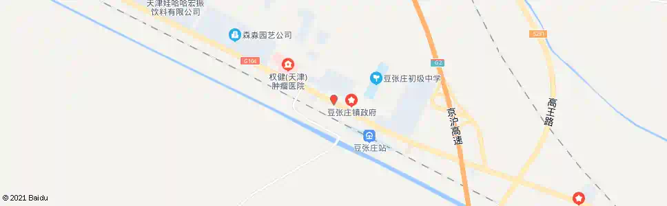 天津豆张庄法庭_公交站地图_天津公交_妙搜公交查询2025