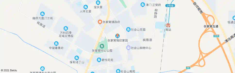 天津张家窝瑞欣家园_公交站地图_天津公交_妙搜公交查询2025