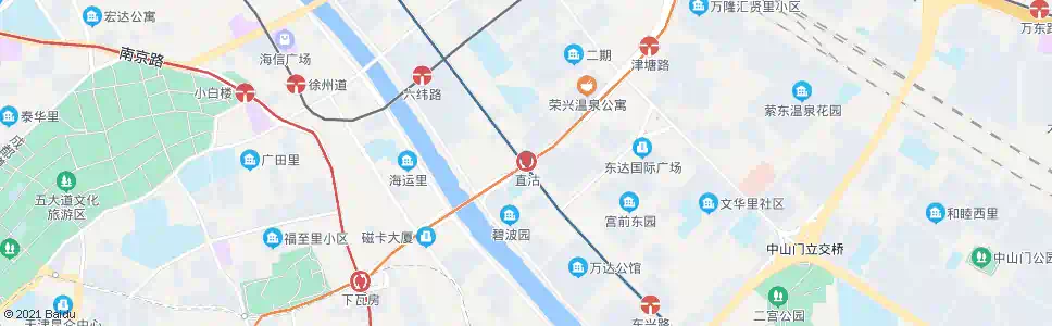 天津大直沽_公交站地图_天津公交_妙搜公交查询2025