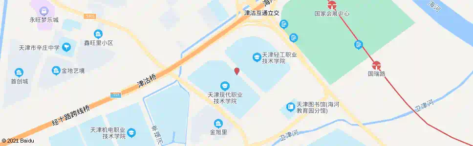 天津现代职业技术学院北门_公交站地图_天津公交_妙搜公交查询2025