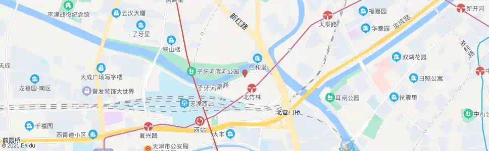 天津大红桥_公交站地图_天津公交_妙搜公交查询2025