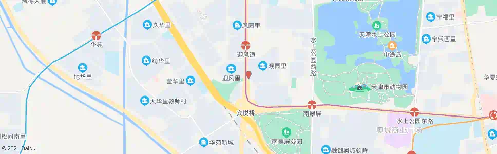天津观园公寓_公交站地图_天津公交_妙搜公交查询2025