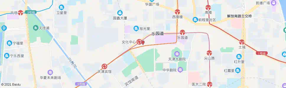 天津天津文化中心_公交站地图_天津公交_妙搜公交查询2025