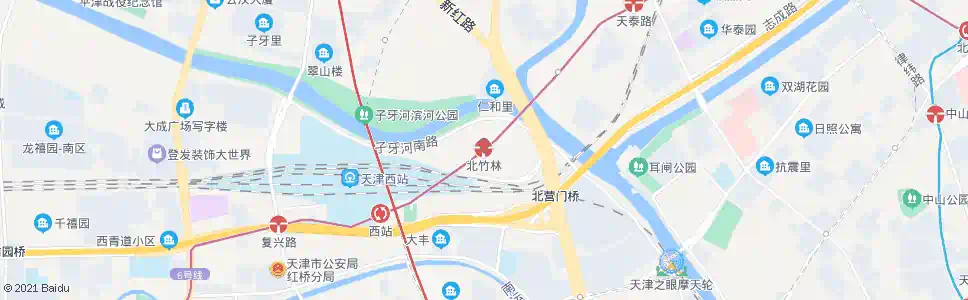 天津北竹林站_公交站地图_天津公交_妙搜公交查询2025