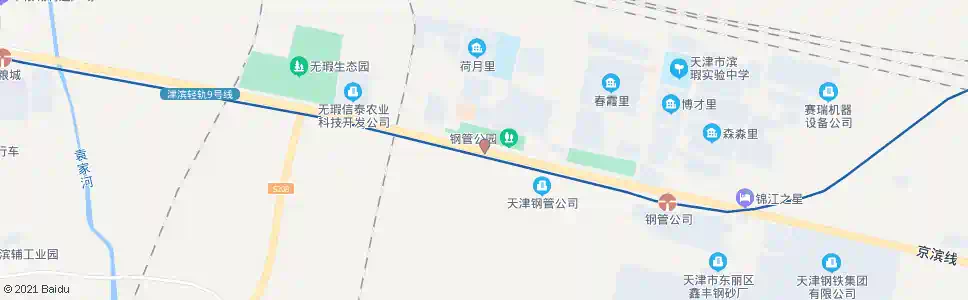 天津钢花道_公交站地图_天津公交_妙搜公交查询2025
