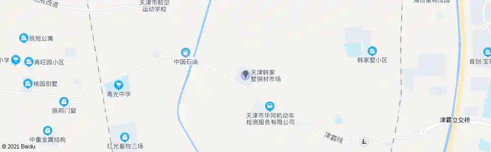 天津韩家墅钢材市场_公交站地图_天津公交_妙搜公交查询2025