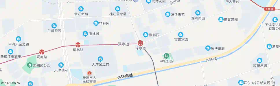 天津微山路渌水道_公交站地图_天津公交_妙搜公交查询2025