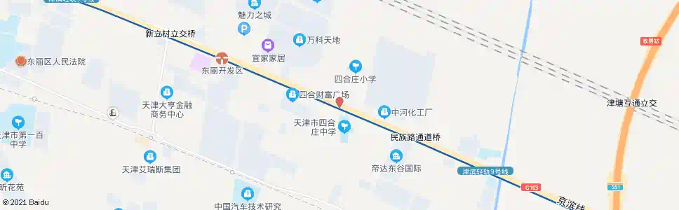 天津四合庄_公交站地图_天津公交_妙搜公交查询2025