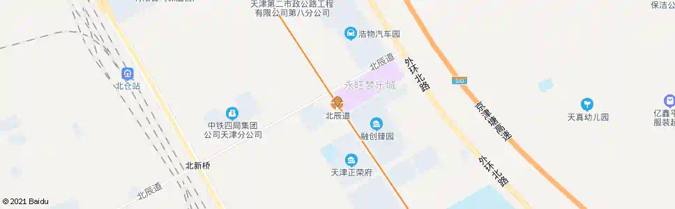 天津北辰西道_公交站地图_天津公交_妙搜公交查询2025