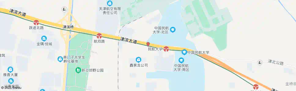 天津民航宾馆_公交站地图_天津公交_妙搜公交查询2025