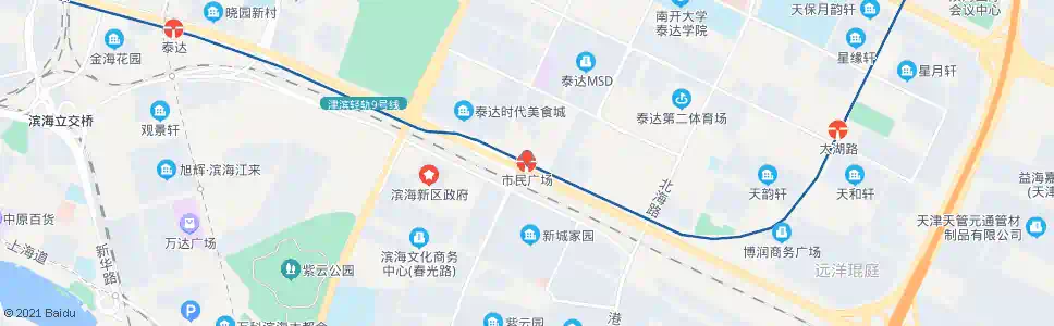 天津轻轨市民广场_公交站地图_天津公交_妙搜公交查询2025