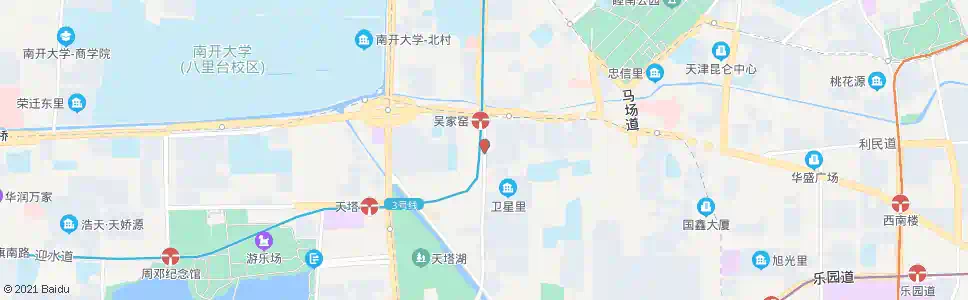 天津气象台路德才里_公交站地图_天津公交_妙搜公交查询2025