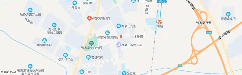 天津社会山中心_公交站地图_天津公交_妙搜公交查询2025