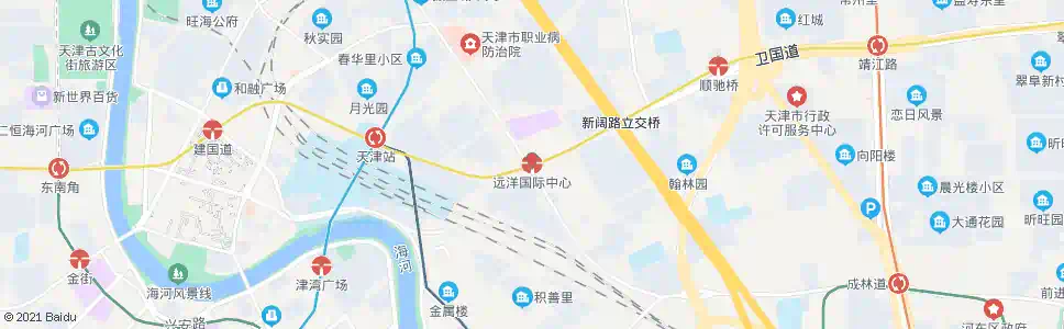 天津远洋国际中心站_公交站地图_天津公交_妙搜公交查询2025