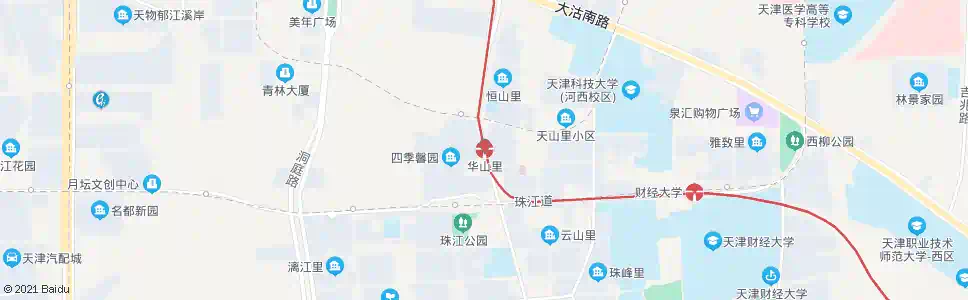 天津华山里站_公交站地图_天津公交_妙搜公交查询2025