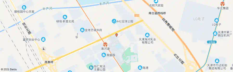 天津汀江西路淮河道口_公交站地图_天津公交_妙搜公交查询2025