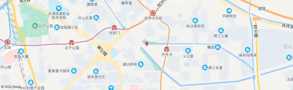 天津月牙河道祥和家园_公交站地图_天津公交_妙搜公交查询2025