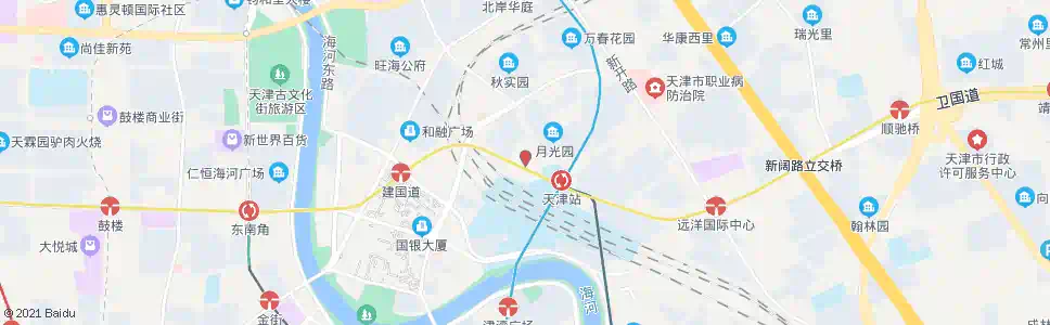 天津天津站后广场通莎客运站_公交站地图_天津公交_妙搜公交查询2025