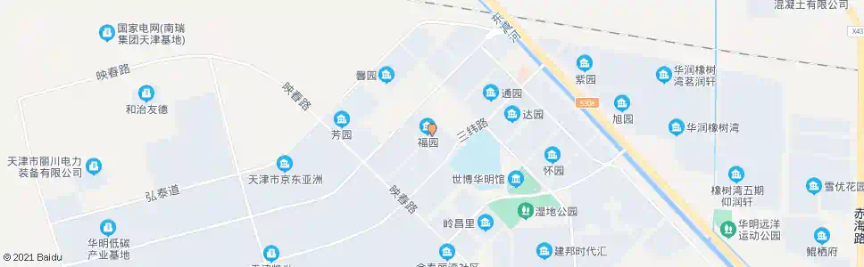 天津福园_公交站地图_天津公交_妙搜公交查询2025