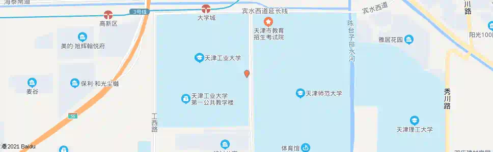 天津工业大学新校区东门_公交站地图_天津公交_妙搜公交查询2025