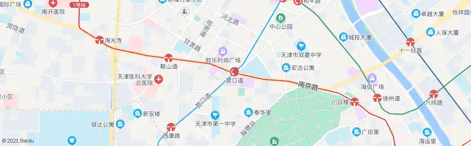天津营口道站_公交站地图_天津公交_妙搜公交查询2025