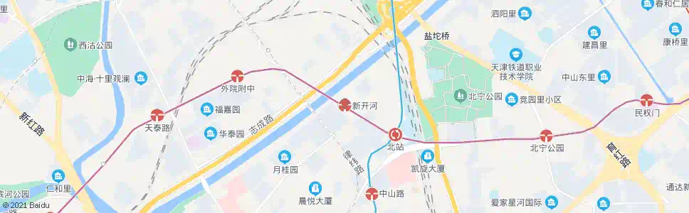 天津新开河站_公交站地图_天津公交_妙搜公交查询2025