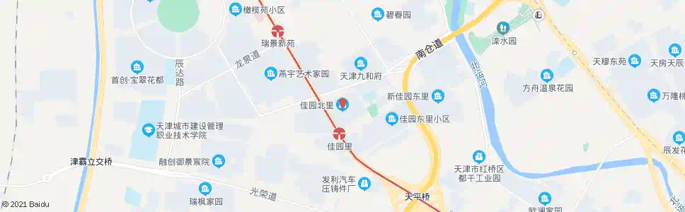 天津佳园北里_公交站地图_天津公交_妙搜公交查询2025
