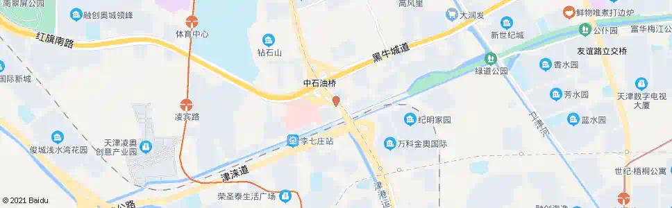 天津中石油桥_公交站地图_天津公交_妙搜公交查询2025