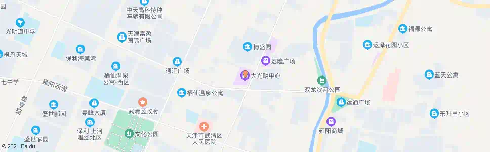 天津大光明市场_公交站地图_天津公交_妙搜公交查询2025