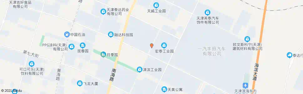 天津宏泰工业园_公交站地图_天津公交_妙搜公交查询2025