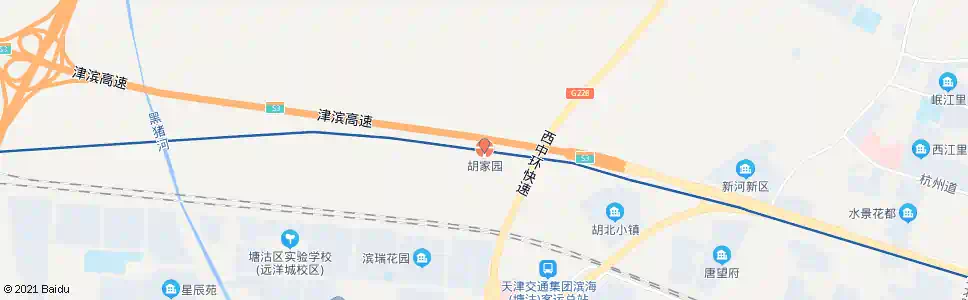 天津胡家园_公交站地图_天津公交_妙搜公交查询2025