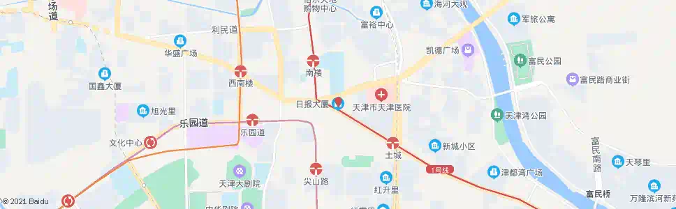 天津天津日报大厦_公交站地图_天津公交_妙搜公交查询2025