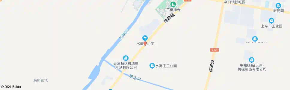 天津水高庄_公交站地图_天津公交_妙搜公交查询2025