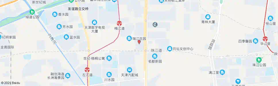 天津瑞江花园兰苑_公交站地图_天津公交_妙搜公交查询2025