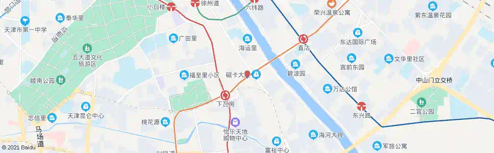天津奉化道_公交站地图_天津公交_妙搜公交查询2025