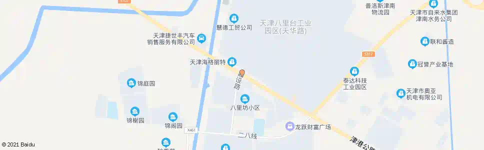 天津南八里台工业园区_公交站地图_天津公交_妙搜公交查询2025
