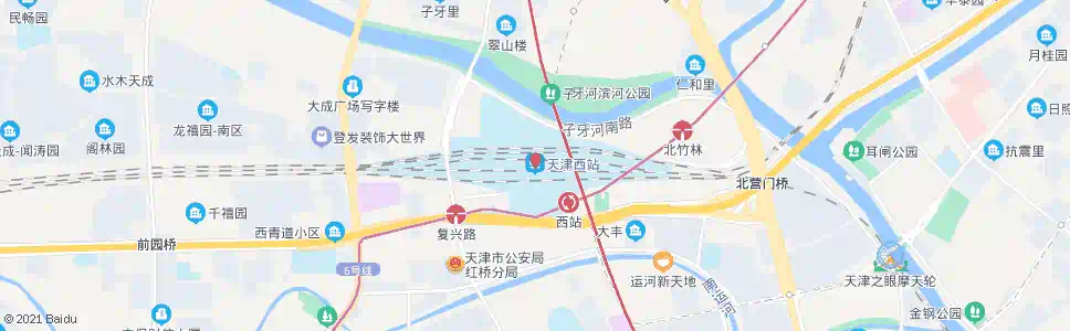 天津西站公交站(C1站台)_公交站地图_天津公交_妙搜公交查询2025