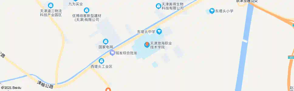 天津渤海职业技术学校_公交站地图_天津公交_妙搜公交查询2025