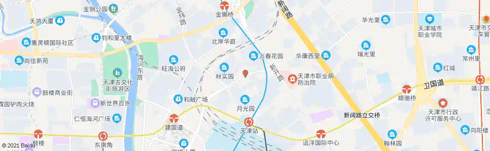 天津秋实园_公交站地图_天津公交_妙搜公交查询2025