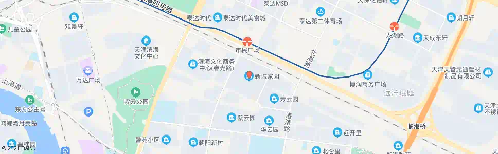天津新城家园公交站_公交站地图_天津公交_妙搜公交查询2025