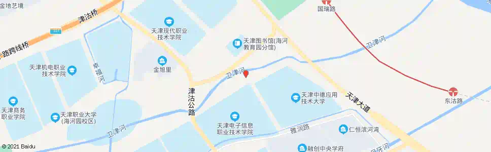 天津海河教育园一号公交站_公交站地图_天津公交_妙搜公交查询2025