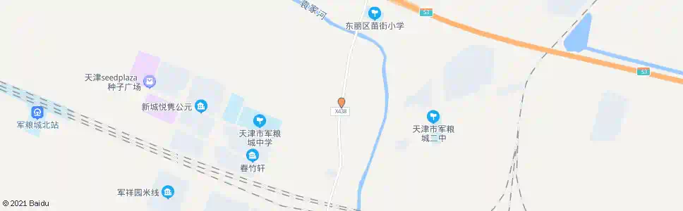 天津军粮城市场_公交站地图_天津公交_妙搜公交查询2025